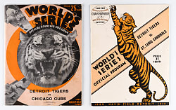 1934-1935 Detroit Tigers World Series Programs (2) with Scored 1934 Game 6 & 1935 First Championship