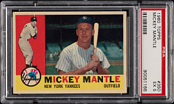 1960 Topps #350 Mickey Mantle PSA EX 5
