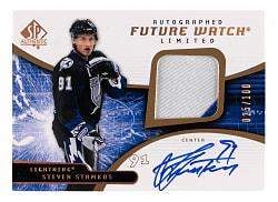 2008-2009 SP Authentic Hockey Future Watch #247 Steven Stamkos Autograph Patch Rookie #/100