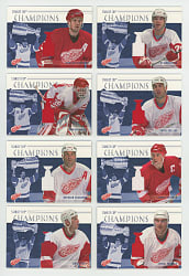 2002-2003 Be A Player Memorabilia Hockey Stanley Cup Champions Detroit Red Wings Relics Complete Set (15) - Print Run 40