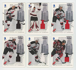 2003-2004 Be A Player Memorabilia Hockey Stanley Cup Champions New Jersey Devils Relics Complete Set (10) - Print Run 40