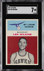 1961-1962 Fleer Basketball #44 Len Wilkins Rookie SGC NM 7