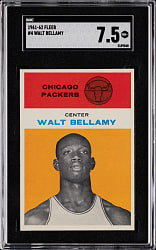 1961-1962 Fleer Basketball #4 Walt Bellamy Rookie SGC NM+ 7.5