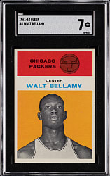 1961-1962 Fleer Basketball #4 Walt Bellamy Rookie SGC NM 7