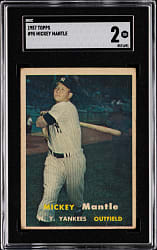 1957 Topps #95 Mickey Mantle SGC GOOD 2