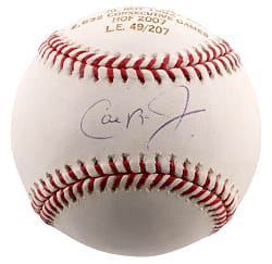 Cal Ripken Jr. Single-Signed Limited Edition Laser Etched Stat Baseball - Ironclad