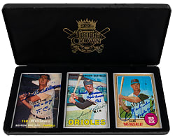 1998 R&N China Signature Series Triple Crown Winners Limited Edition Porcelain Oversized (3) Card Set in Case
