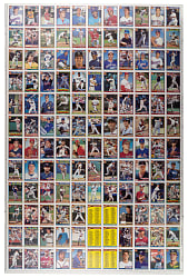 1991 Topps Desert Shield Uncut Sheet with Bonds, Griffey All-Star, B. Jackson and C. Jones Rookie