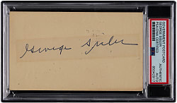 1954 George Sisler Signed Government Postcard PSA Authentic