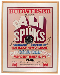 1978 Muhammad Ali & Leon Spinks Dual-Signed Fight Poster & Program Pair