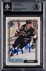 Signed 1992-1993 Topps Hockey #1 Wayne Gretzky BGS Authentic Autograph