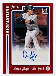 2017 Panini Donruss Signature Series Aaron Judge Certified Autograph Red #/99