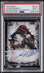 2024 Topps Finest Rookie Autographs Jayden Daniels PSA MINT 9 with Auto 10