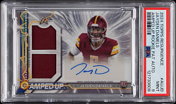 2024 Topps Resurgence Football Amped Up Rookie Patch Autographs Jayden Daniels PSA MINT 9