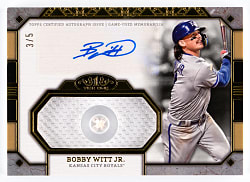 2024 Topps Tier One Jumbo Autograph Relics Bobby Witt Jr. Game-Used Button #/5