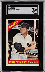 1966 Topps #50 Mickey Mantle SGC VG 3