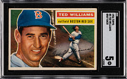 1956 Topps #5 Ted Williams Gray Back SGC EX 5
