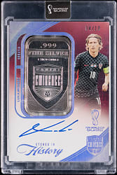 2022 Panini Eminence World Cup Etched in History Luka Modric Certified Autograph/Silver Bar #/10