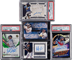 2019-2024 Baseball Star & Rookie Certified Autograph Collection (5) with Acuna, Guerrero Jr. & Tatis Jr.