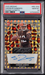 2025 Mosaic Football Rookie Scripts Shedeur Sanders PSA GEM MINT 10