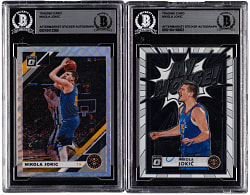 2019-2021 Donruss Optic Basketball Nikola Jokic Autographed Beckett Authentic Graded Pair