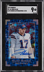 2020 Donruss Football Elite Series Autographed Josh Allen #/25 SGC MINT 9
