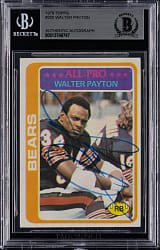 Signed 1978 Topps Football #200 Walter Payton All-Pro Beckett Authentic Autograph