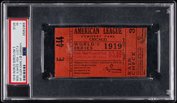 1919 World Series Game 5 Cincinnati Reds vs. Chicago White Sox "Black Sox" Ticket Stub PSA POOR 1