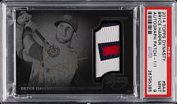 2014 Topps Dynasty Bryce Harper Autograph Patch Gold #1/1 PSA MINT 9