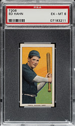 1909-1911 T206 White Border Ed Hahn PSA EX-MT 6