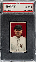 1909-1911 T206 White Border Chief Meyers PSA EX-MT 6