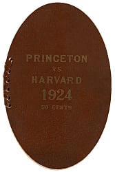 1924 Princeton vs. Harvard Football Shaped Program