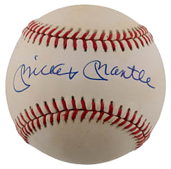 Mickey Mantle Single-Signed OAL/Brown Baseball PSA/DNA Auto Grade 9