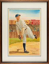 Herb Pennock 1990 Perez-Steele Great Moments Original Artwork