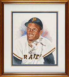 Roberto Clemente Perez-Steele Hall of Fame Postcard Original Artwork