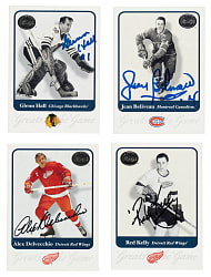 Signed 2001 Fleer Greats of the Game Hockey Collection (36) Including Beliveau, Delvecchio & Hall