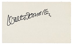 Walter O'Malley Signed Index Card - JSA