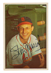Signed 1953 Bowman Color #32 Stan Musial - JSA