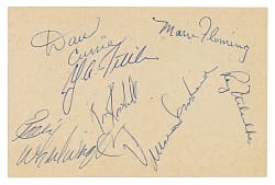 1964 Green Bay Packers/New York Giants Multi-Signed Album Page with Vince Lombardi, Y.A. Tittle & Ray Nitschke - JSA LOA