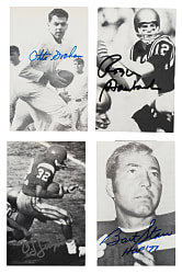 1990 Radnor Graphic Art Football Postcard Near-Complete Set (35/36) with (30) Hall of Famer Signed Cards