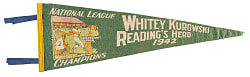 1942 Whitey Kurowski St. Cardinals National League Champions Pennant