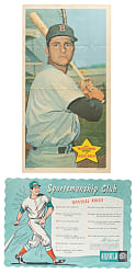 1968 Topps Posters & 1968 Arnold Bakers Placemat Carl Yastrzemski Pair