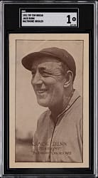 1921 Tip Top Bread Baltimore Orioles Jack Dunn SGC POOR 1 - Newly Discovered!