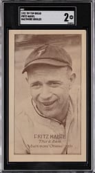 1921 Tip Top Bread Baltimore Orioles Fritz Maisel SGC GOOD 2 - Newly Discovered!