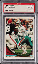 1994 Topps Football #160 Dan Marino PSA GEM MINT 10