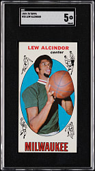 1969-1970 Topps Basketball #25 Kareem Abdul-Jabbar Rookie SGC EX 5
