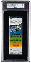 September 20th, 1998 Tampa Bay Devil Rays Versus Toronto Blue Jays Roy Halladay MLB Debut Full Ticket - PSA NM 7