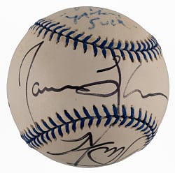 Multi-Signed Boston Celebrity Baseball with (7) Signatures Including Ben Affleck, James Taylor, Steven Tyler & Mark Wahlberg - JSA COA
