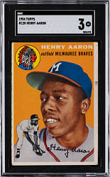 1954 Topps #128 Hank Aaron Rookie SGC VG 3