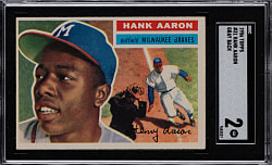 1956 Topps #31 Hank Aaron Gray Back SGC GOOD 2